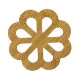 Descanso para Panela de Bambu 17x17cm Formato Flor Clink