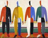 Desportistas - Kazimir Malevich - Tela 50x62 Para Quadro - Santhatela