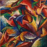 Dinamismo do Corpo Humano - Umberto Boccioni - Tela 60x60 Para Quadro - Santhatela