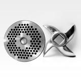 Disco 4 mm e Cruzeta Inox Boca 22 - Kit para Moedor de Carne Boca 22 - Picelli