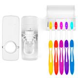 Dispenser de Creme Dental c/ Porta Escovas Branco - Zgp