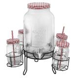 Dispenser Em Vidro Com Suporte Em Ferro - Prime home decor