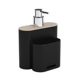 Dispenser Flat 500 ml Preto e Light Gray - Coza - Brinox