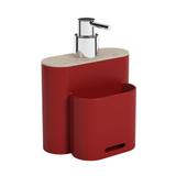 Dispenser Flat 500 ml Vermelho Bold e Light Gray - Coza - Brinox