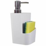 Dispenser Para Detergente E Esponja 650ml - Branco - Ou