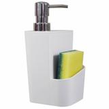 Dispenser Para Detergente E Esponja 650ml - Branco - Ou