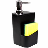 Dispenser Para Detergente E Esponja 650ml - Preto - Ou