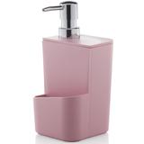 Dispenser Para Detergente Esponja 650ml Sabão Líquido Rosa Quartzo - Ou