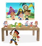 Display mdf Jake e os Piratas Com 07 Pçs + Painel - X4adesivos