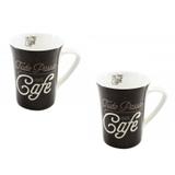 Duas Canecas de Porcelana - Café tudo passa - Chef line