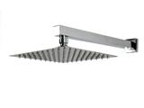 Ducha Chuveiro Inox 20 x 20 cm Slim Com Braço Suporte Parede 36 cm Quadrada - Water