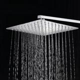 Ducha Quadrada Em Inox Cromado 30x30 + Braço 35 Cm - Re