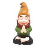 Duende de Jardim Meditando (Verde) - Relaxar e meditar