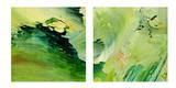 Duo Quadros Decorativos Canvas p/ Sala Quarto Escritório Abstrato Colors X B - Incasa design