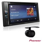 DVD Player Automotivo Pioneer AVH-G218BT 2-DIN Tela de 6.2 Bluetooth USB Entrada Auxiliar + Câmera de Ré