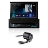 DVD Player Automotivo Pioneer AVH-Z7180TV Retrátil 7 Polegadas Leitor CD TV Digital Bluetooth USB SD FM WAZE + Câmera de Ré - Gold