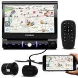 DVD Player Automotivo Pósitron SP6330BT 1 Din 7" Retrátil BT Espelhamento USB MP3 + Câmera Ré 2 em 1 - Kit som e vídeo