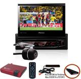 DVD Player Automotivo Retrátil Pioneer AVH-3180BT Tela 7 Polegadas Com Bluetooth Entrada USB + Câmera de Ré + Receptor Sintonizador TV Digital
