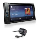 DVD Player Pioneer AVH-G218BT 2Din 6,2 Polegadas Leitor CD Bluetooth USB FM AUX + Câmera de Ré - Gold