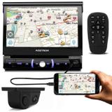 DVD Player Pósitron 7" Retrátil Touch Bluetooth TV Espelhamento Android USB CD DVD + Cam Ré 2 em 1 - Kit som e vídeo