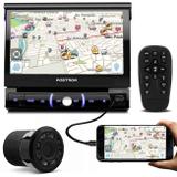 DVD Player Pósitron SP6330BT 7'' Retrátil Bluetooth Espelhamento USB AUX + Câmera Ré Noturna 8 Leds - Kit som e vídeo