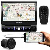 DVD Player Pósitron SP6730DTV 7'' Retrátil Bluetooth Espelhamento TV USB + Câmera Ré Noturna 8 Leds - Kit som e vídeo