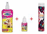 Educadores Sanitários para cães e gatos: Xixi sim + Xixi Não + Talco Limpa e Seca Xixi - Plast pet