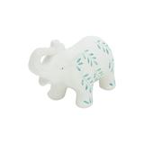 Elefante Decorativo de Cerâmica Branco Flowers - Urban