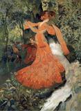 Elegância (1903) - Georges de Feure - Tela 30x41 Para Quadro - Santhatela