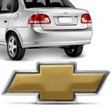 Emblema Adesivo Chevrolet Gravata Dourado Porta Malas GM Corsa Sedan 2010 e 2011 12,0 x 5,0cm - Prime