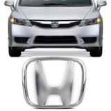 Emblema Grade Dianteira Honda New Civic 2007 a 2011 New Fit Cromado Aplicação na Grade - Blawer
