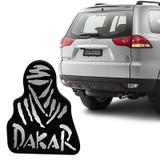 Emblema Resinado Pajero Dakar Preto Adesivo Modelo Original - Sportinox