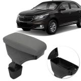 Encosto Descanso de Braço Apoio Cobalt 2012 a 2018 Cinza Couro Ecológico Encaixe Porta Copos Console - Nat