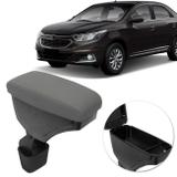 Encosto Descanso de Braço Apoio Cobalt 2012 a 2018 Cinza Couro Ecológico Encaixe Porta Copos Console - Nat