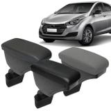 Encosto Descanso de Braço Apoio HB20 HB20S HB20X 13 a 20 Porta Objetos Eco Couro Encaixe Porta Copos - Nat