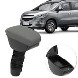Encosto Descanso de Braço Apoio Spin 2013 a 2019 Cinza Couro Ecológico Encaixe Porta Copos Console - Nat