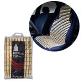 Encosto Massageador Automotivo Bambu Quadrado para Banco Universal Tamanho Único Madeira - Automance