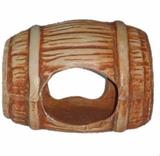Enfeite Aquario Barril Furado Envelhecido Ceramica Trema