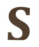 Enfeite de Mesa Letra "S" 12cm x 18mm - Madeira MDF - Palácio da arte