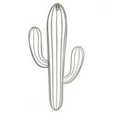 Enfeite de parede de metal cacto 51cm x 25,5cm x 4,5cm - Btc decor