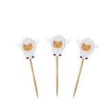 Enfeite Palito para Decorar Fazendinha Ovelha 10 unidades Duster - Festabox