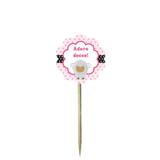 Enfeite Palito para Decorar Fazendinha Ovelha "Adoro Doces!" 10 unidades Duster - Festabox