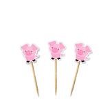 Enfeite Palito para Decorar Fazendinha Porco 10 unidades Duster - Festabox