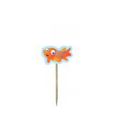 Enfeite Palito para Decorar Fundo do Mar Peixe Laranja 10 unidades Duster - Festabox