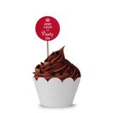 Enfeite Palito para Decorar Keep Calm Party 10 unidades Duster - Festabox