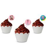 Enfeite Palito Pick para Doces Festa Infantil Rainbow Ruby 10 unidades - Festa box