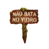 Enfeite Para Aquário Placa Não Bata No Vidro - Aquária