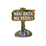 Enfeite Para Aquário Placa Não Bata No Vidro Com Pé - Aquária