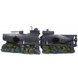 Enfeite Para Aquário Submarino Nuclear ( 2 Partes ) - Aquária