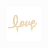 Enfeite para Topo de Bolo "Love" Marfim Casamento Rústico Cromus